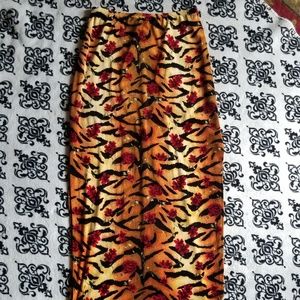 Rave City velvet floral tiger print maxi skirt 🐯